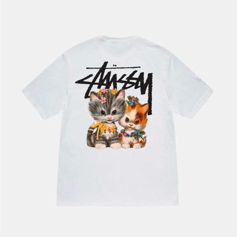 Stussy Kittens Tee Medium NWT